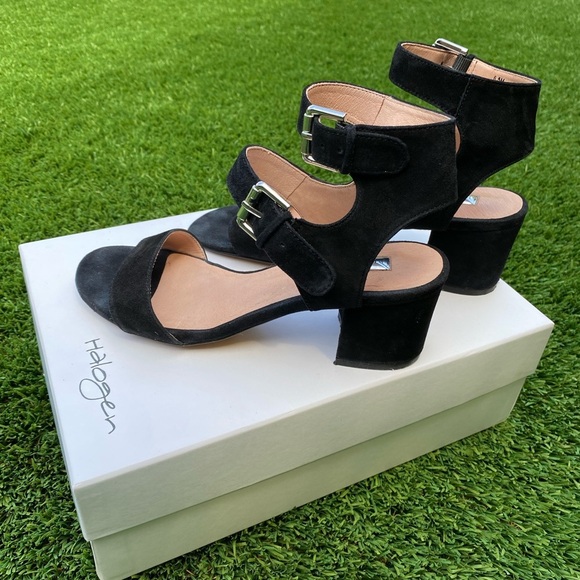 Halogen Black Suede Sandals size 7 - Picture 2 of 5